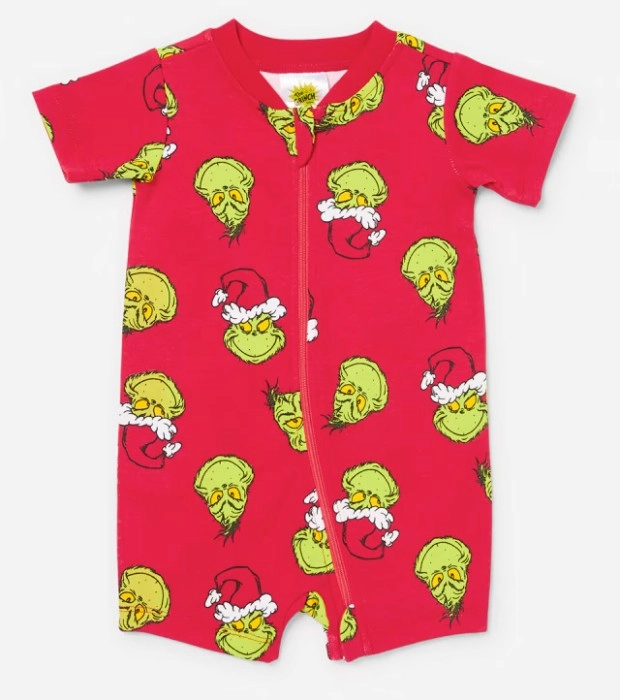 Grinch License Christmas Romper