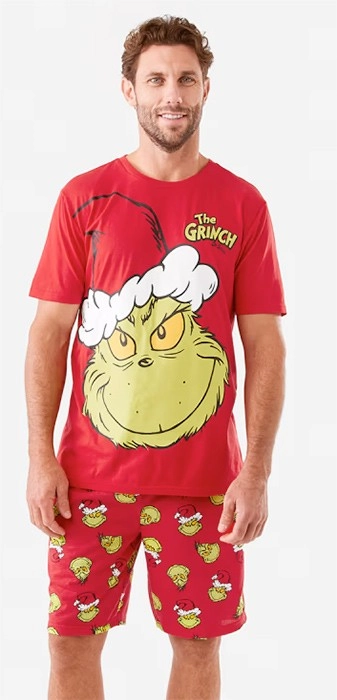 Men's The Grinch License Christmas Family Matching Pyjama Set