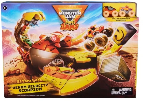 Monster Jam El Toro Loco Venom Velocity Scorpion Playset