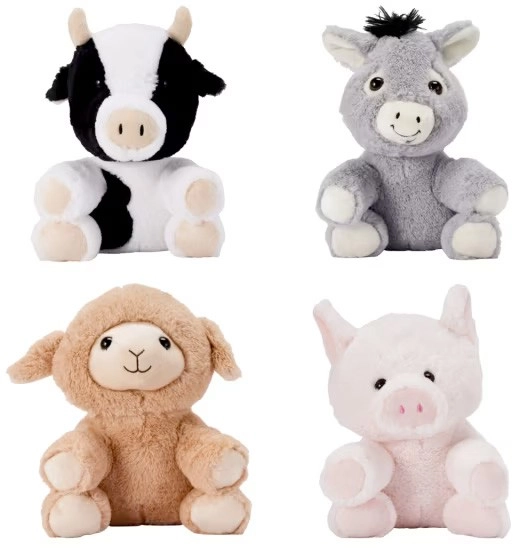 Soft Faux Fur Farm Animal - Assorted