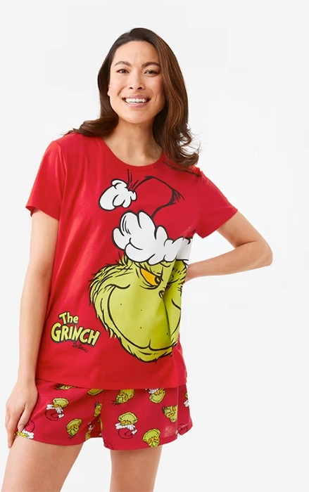 Women's The Grinch License Christmas Family Matching Pyjama Set