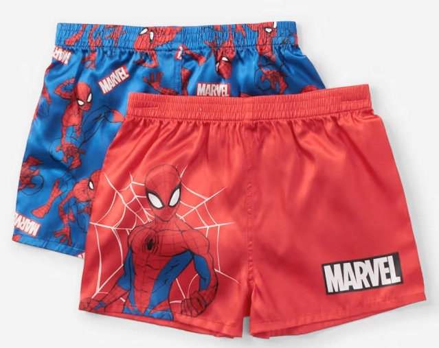 2 Pack Spider-Man License Satin Boxers