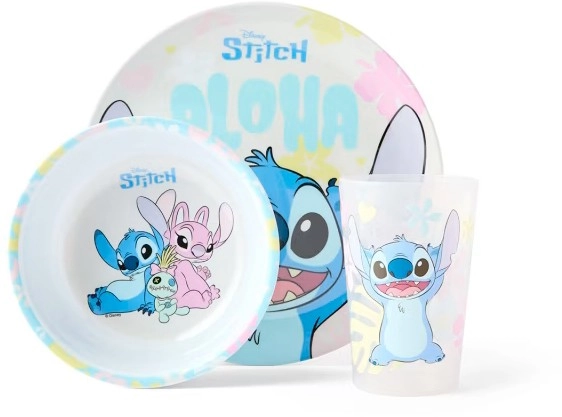 3 Piece Disney Lilo & Stitch Mealtime Set