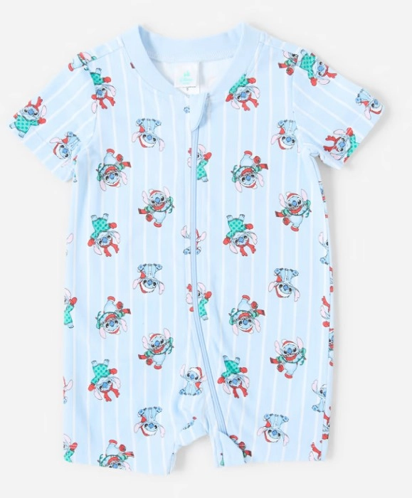 Lilo and Stitch License Christmas Zip Romper