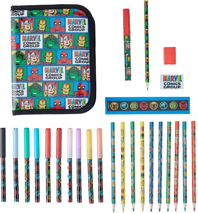 Marvel Pencil Case Set