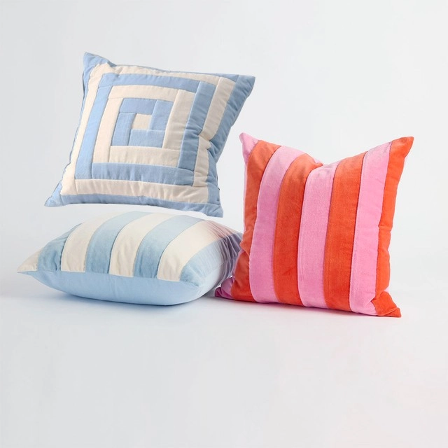 Carnivale Velvet Stripe Square Cushion by Habitat