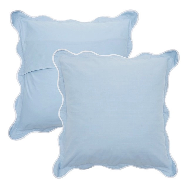 Harper Scallop European Pillowcase by Habitat