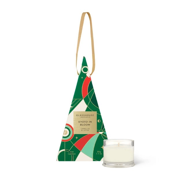 Kyoto in Bloom 30g Candle Christmas Bauble by Glasshouse