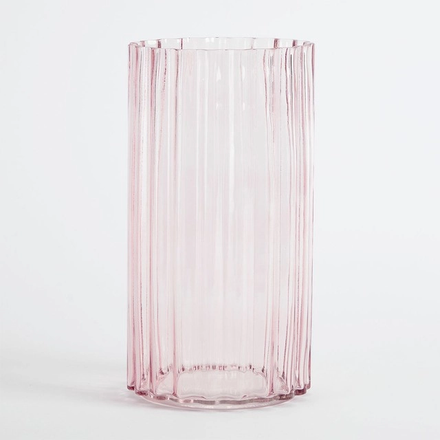 Lola Dusty Pink Glass Vase by Habitat