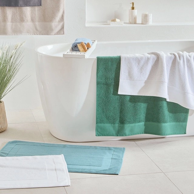 Lotus Towelling Bath Mat by Habitat