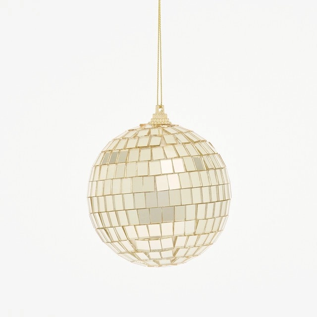 Party Disco Ball Gold Christmas Hanging Decoration by Habitat