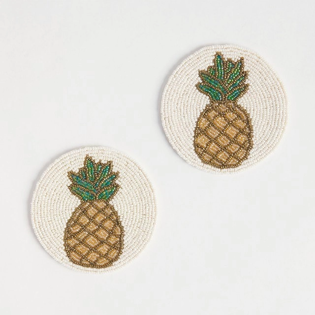 Pineapple Beaded Coaster 2pk by Habitat