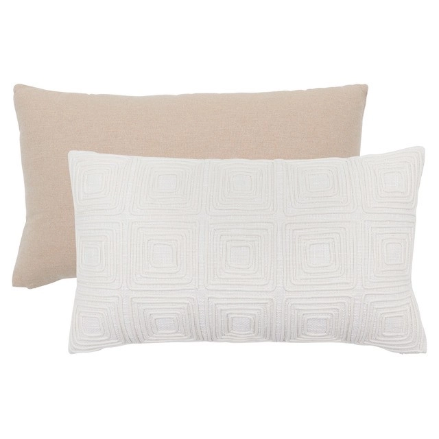 Portia Embroidered Oblong Cushion by M.U.S.E.