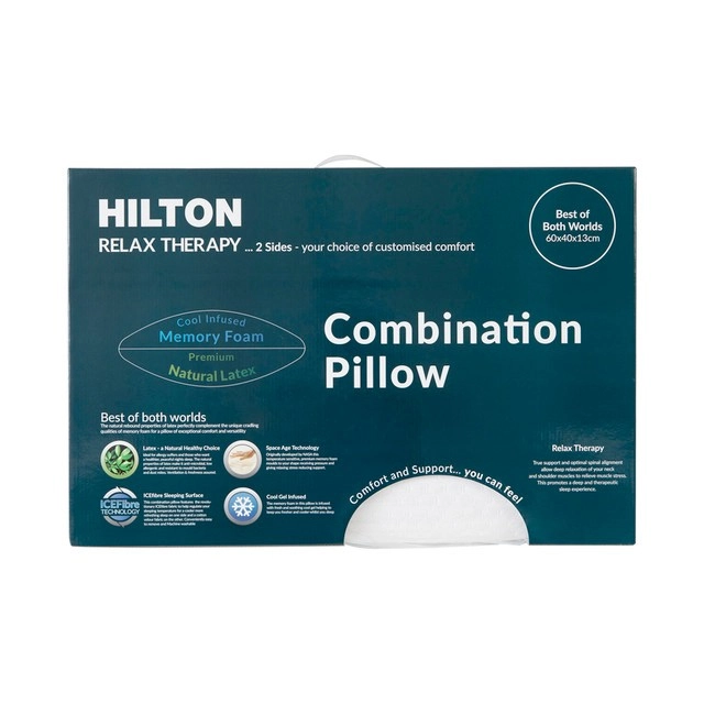 Relax Therapy Combination Memory Foam & Latex Pillow by Hilton