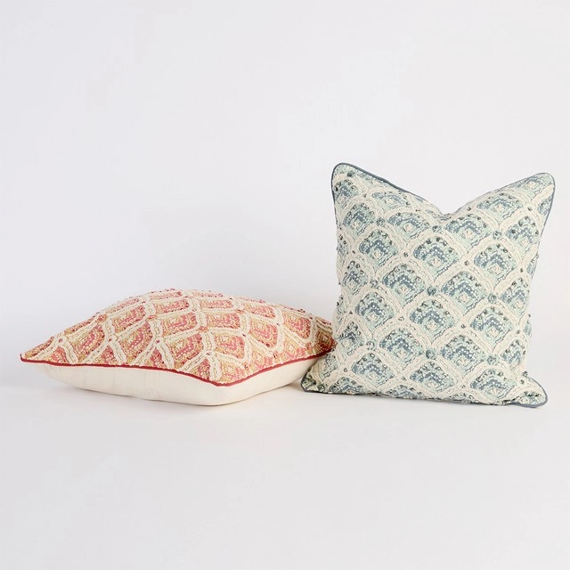 Santorini Embellished Square Cushion by M.U.S.E.