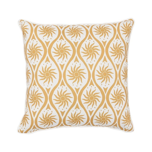 Sundays Azalea Sun Outdoor Square Cushion by Pillow Talk