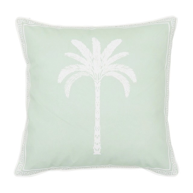 Sundays Del Sol Palm Outdoor Square Cushion by Pillow Talk