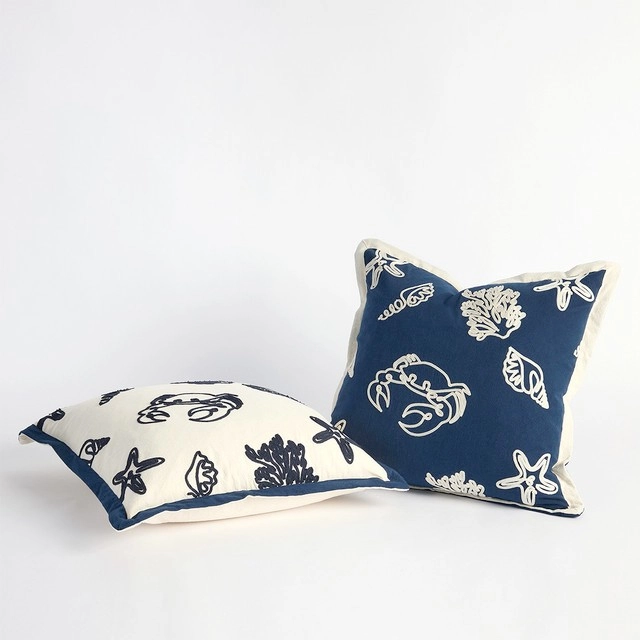 Sydney Embroidered Square Cushion by M.U.S.E.