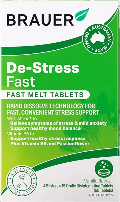 Brauer De-Stress Fast Melt 60 Tablets