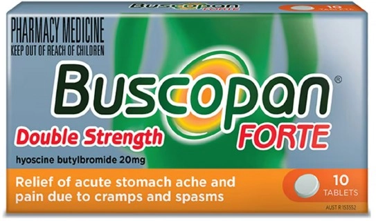 Buscopan Forte Stomach Pain Relief 10 Tablets