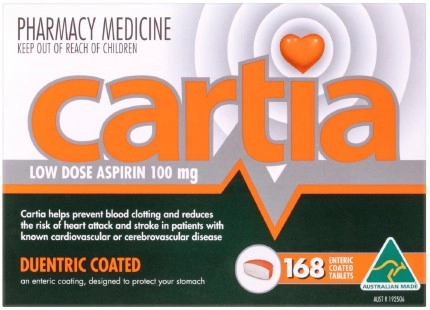 Cartia Low Dose Aspirin 168 Tablets