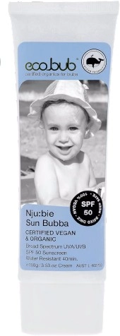 Eco.Bub Organics Sun Bubba Vegan & Organic Sunnscreen SPF50 100g