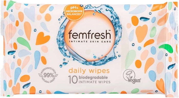 Femfresh Intimate Care Pocket Wipes 10 Pack