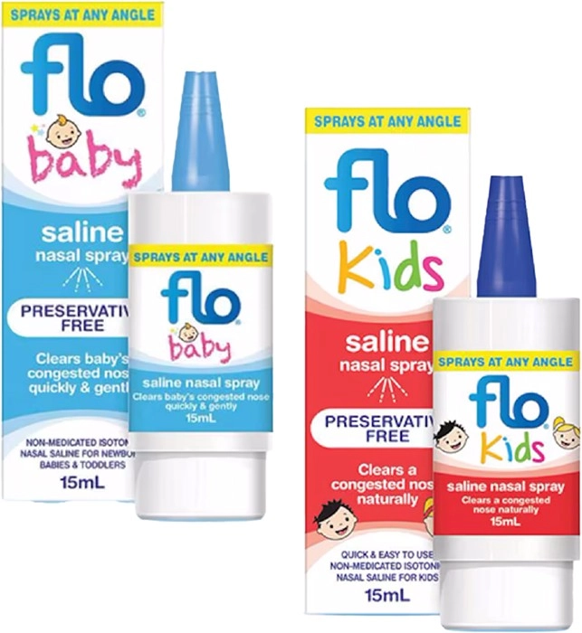 Flo Baby and Kids Saline Nasal Spray 15ml Varieties