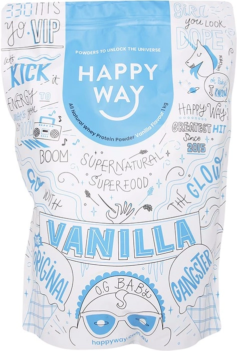 Happy Way Whey Protein Powder Vanilla 1kg