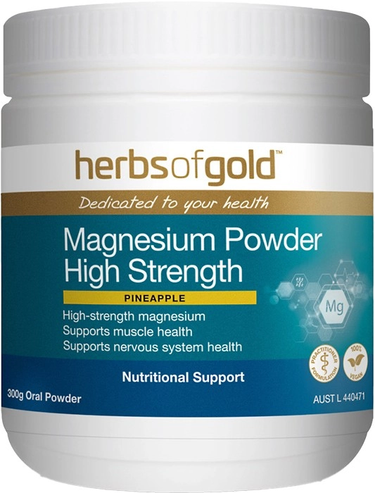 Herbs of Gold Magnesium Powder High Strength 300g