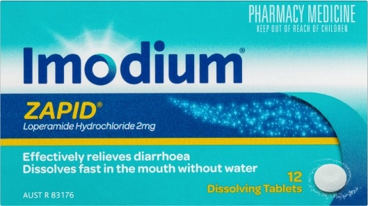 Imodium Zapid 2mg for Diarrhoea Relief 12 Dissolving Tablets