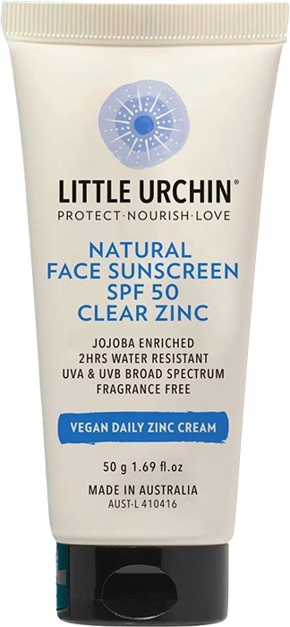 Little Urchin Natural Clear Zinc Sunscreen SPF50 50g