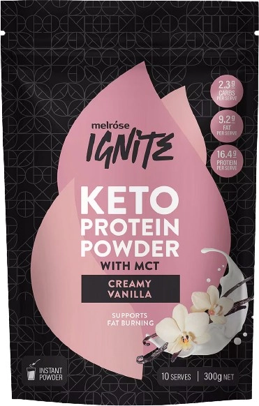 Melrose Ignite Keto Protein Powder with Mct Creamy Vanilla 300g