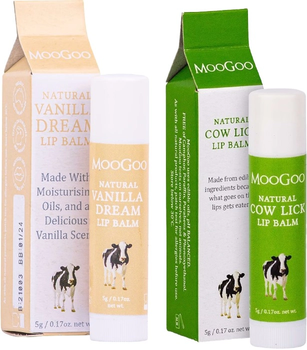 MooGoo Lip Balm, 5g Varieties