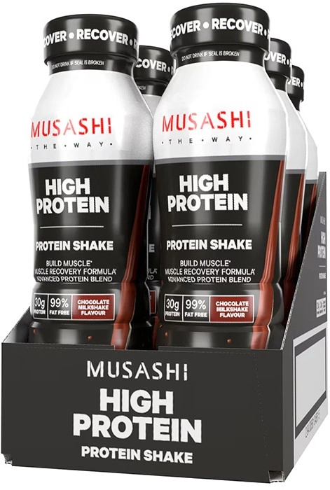 Musashi High Protein Shake Chocolate 6 x 375ml