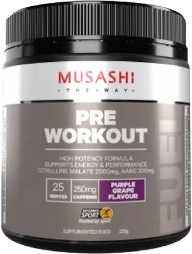 Musashi Pre Workout Purple Grape Flavour 225g