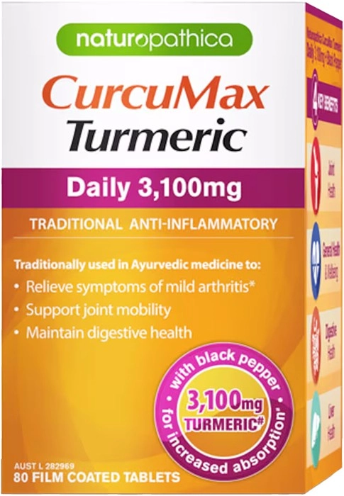 Naturopathica CurcuMax Turmeric Daily 3100mg 80 Tablets