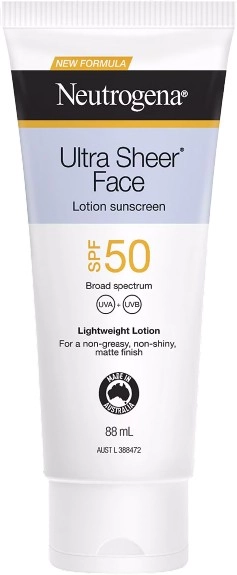 Neutrogena Ultra Sheer Face Lotion Sunscreen SPF50 88ml