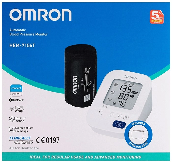 Omron HEM7156T Bluetooth Automatic Blood Pressure Monitor