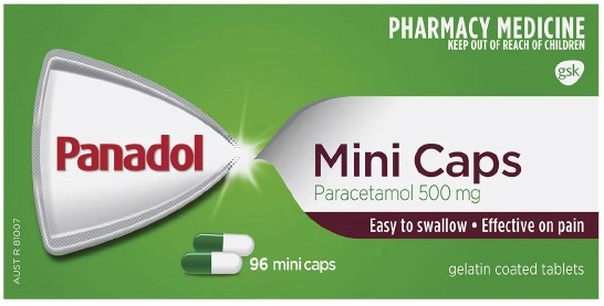 Panadol Mini Caps Pain Relief 96 Mini Caps