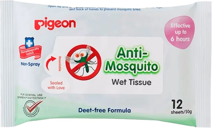 Pigeon Anti-Mosquito Wipes 12 Pack