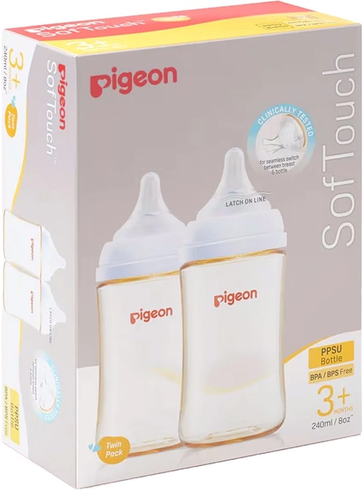 Pigeon SofTouch III PPSU Baby Bottle 2 x 240ml