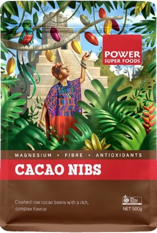 Power Super Foods Raw Cacao Nibs Origin 500g