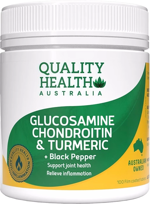 Quality Health Glucosamine Chondroitin + Turmeric 100 Tablets