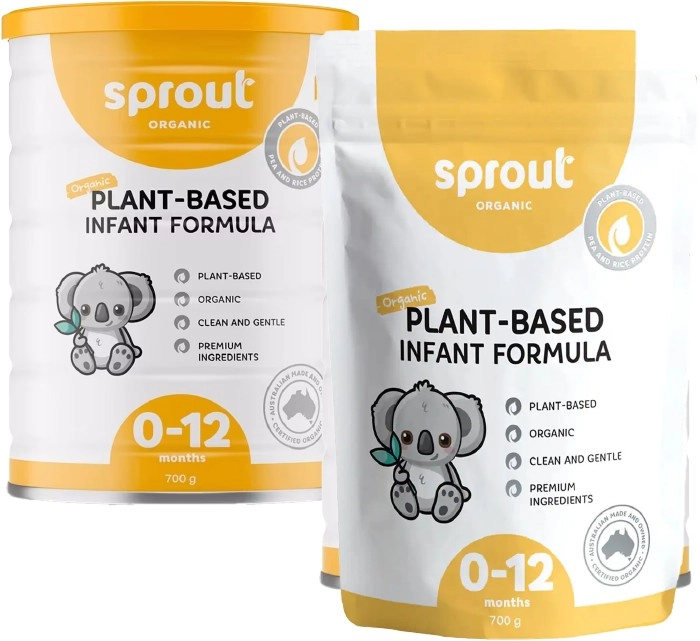 Sprout Organic Plant-Based Infant Formulas, 700g Varieties