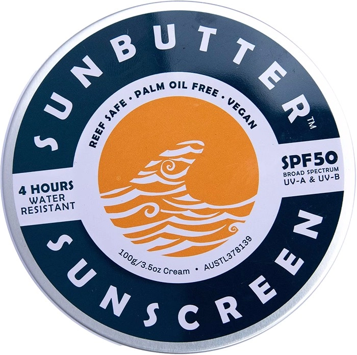 SunButter Water Resistant Reef Safe Sunscreen SPF50 100g