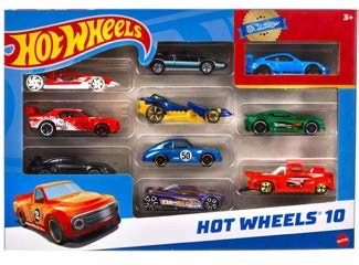 Hot Wheels Assorted Diecast 1:64 10pc Vehicles Set