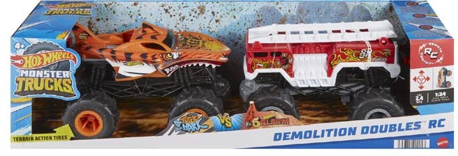 Hot Wheels Monster Trucks 1:24 RC Trucks 2 pack