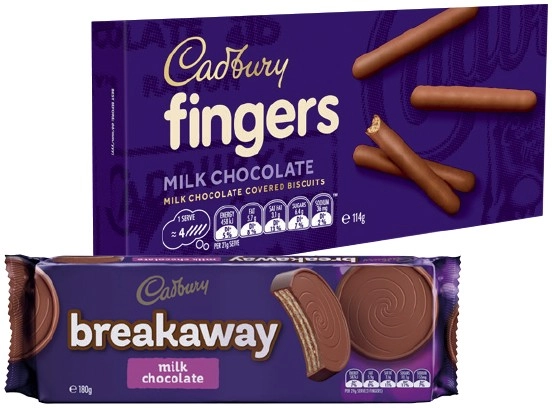 Cadbury Biscuits Breakaway 180g, Milk Fingers 114g, Freddo 167g or Cookies 156g Selected Varieties