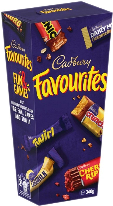 Cadbury Favourites 336-340g or Toblerone Pralines 180g